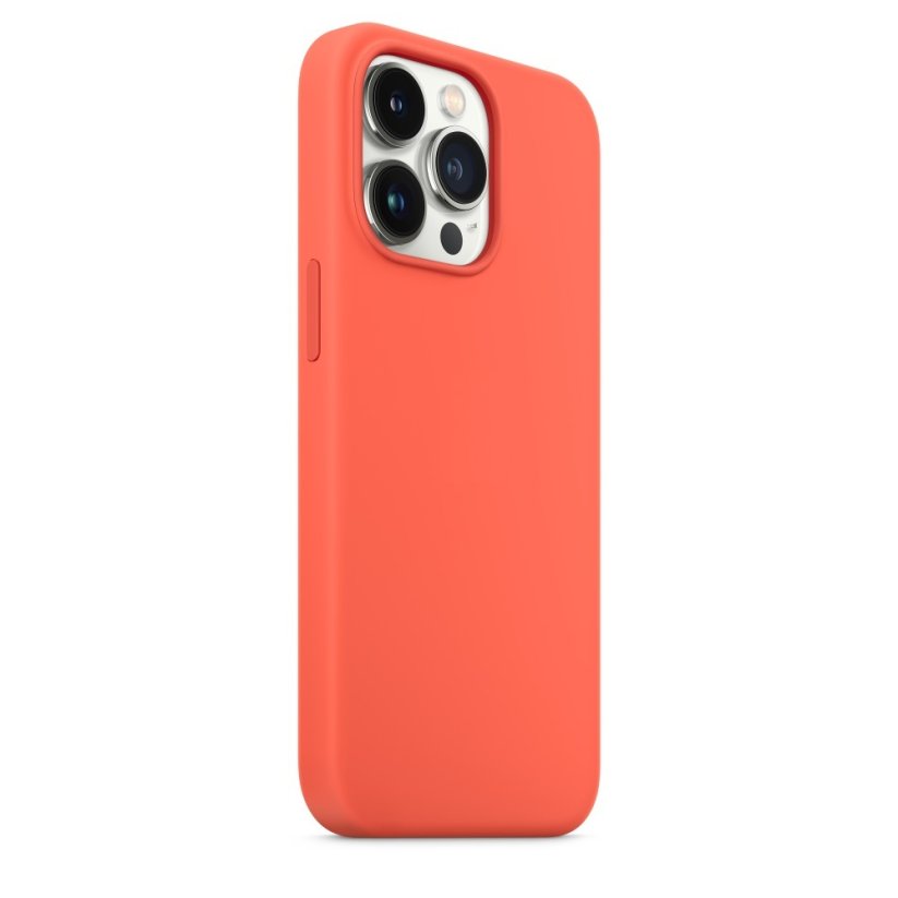 iPhone 13 Pro Max Silicone Case s MagSafe - Nectarine design (oranžový)