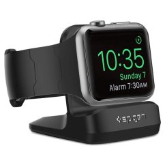 BEZDRÔTOVÁ NABÍJAČKA SPIGEN S350 NIGHT STAND APPLE WATCH 38 / 40 / 41 / 42 / 44 / 45 BLACK