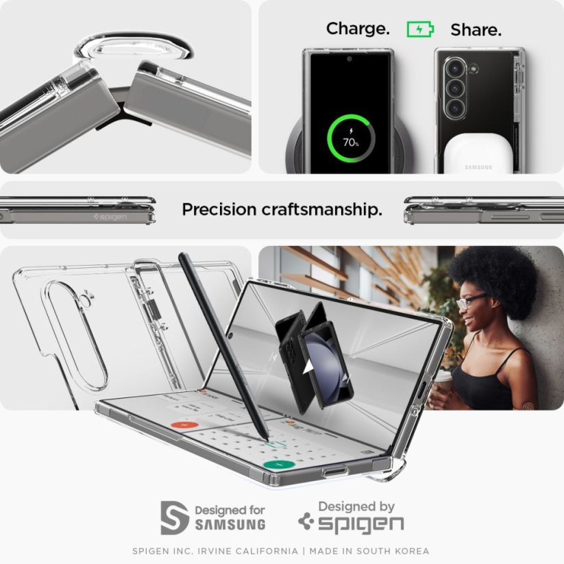 Kryt Spigen Ultra Hybrid Pro Samsung Galaxy Z Fold 6 Crystal Clear