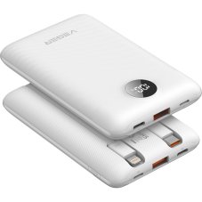 Kábel Powerbank Veger C11 (W1170) Pd Qc3.0 2A 22,5W 10000 mAh Z With Built-In USB C Cables/ Lightning White