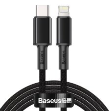 Baseus High Density Braided Series Fast Charging dátový kábel USB-C - Lightning 20W 2m Black Baseus High Density Braided Series Fast Charging dátový kábel USB-C - Lightning 20W 2m Black
