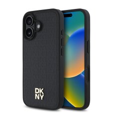 DKNY PU Leather Repeat Pattern Stack Logo MagSafe zadní kryt pro iPhone 16 Black DKNY PU Leather Repeat Pattern Stack Logo MagSafe zadní kryt pro iPhone 16 Black