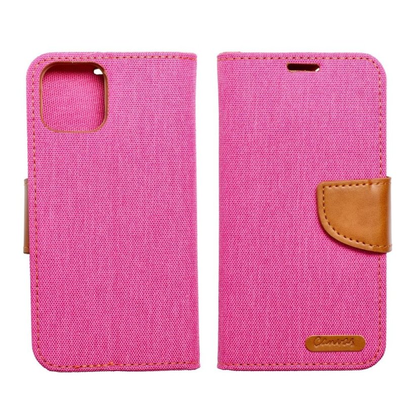 Kryt Canvas Book Case iPhone 13 Pro Pink