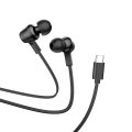 Slúchadlá Wire Earphones USB C Hoco M86 Black