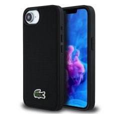 Lacoste Iconic Petit Pique Woven Logo MagSafe zadný kryt pre iPhone 16e/17e Black