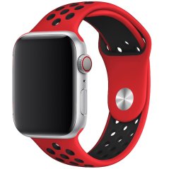Remienok pre Apple Watch (38/40/41mm) Sport, red-black (veľkosť S) Remienok pre Apple Watch (38/40/41mm) Sport, red-black (veľkosť S)