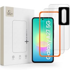 Ochranné tvrzené sklo Tech-Protect Easy Set+ 3-pack na Samsung Galaxy A27 5G Clear