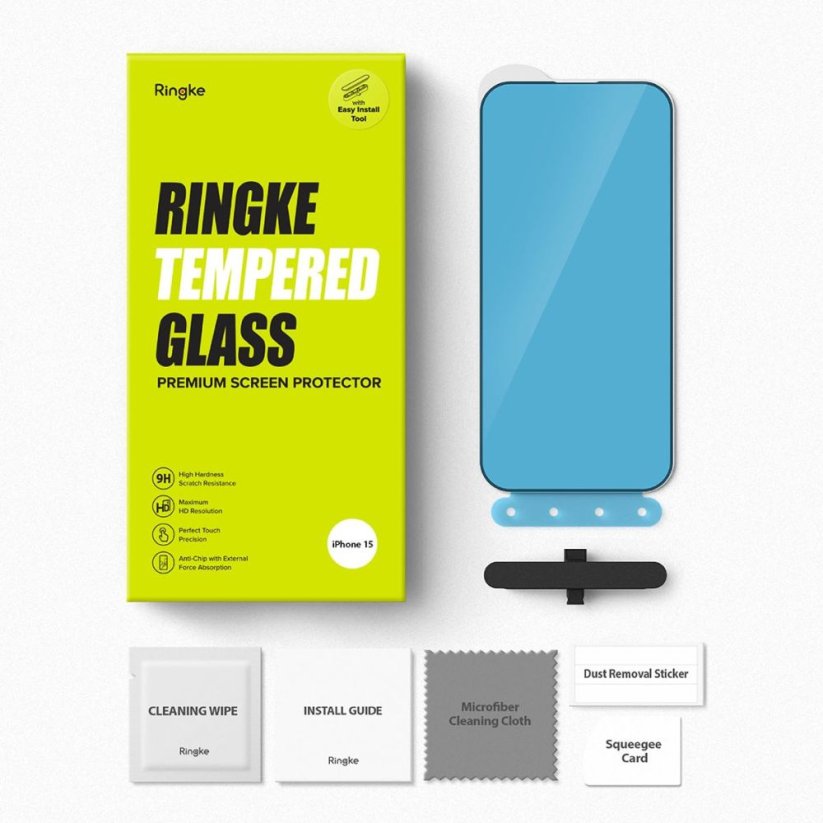 Ochranné tvrdené sklo Ringke Tg iPhone 15 Black