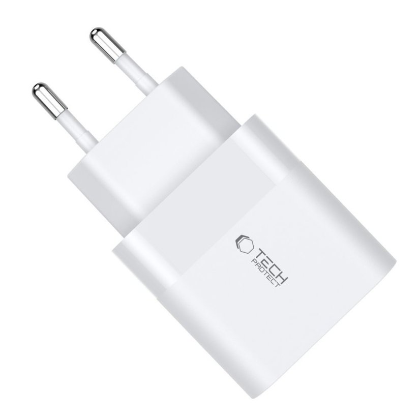 Nabíjačka do siete Tech-Protect C30W 2-Port Network Charger PD 30W / QC3.0 White