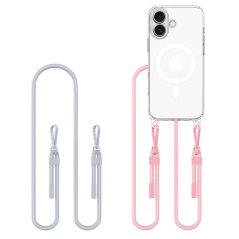 Kryt Tech-Protect Flexair Chain Magsafe iPhone 16 Grey & Pink Kryt Tech-Protect Flexair Chain Magsafe iPhone 16 Grey & Pink