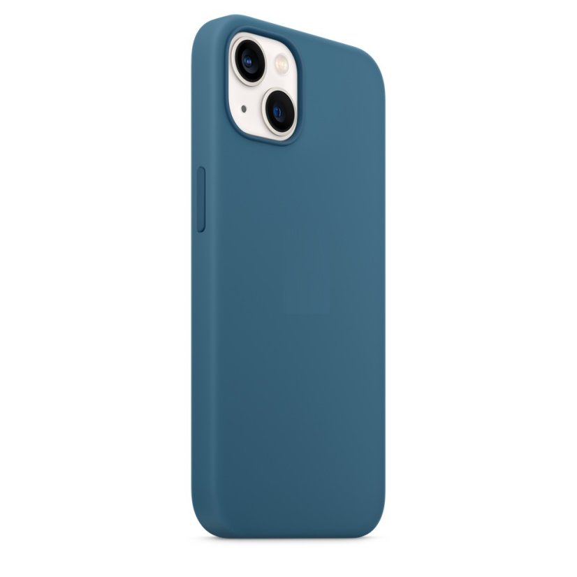 szilikon tok iPhone 13 mini MagSafe tokkal - Blue Jay design (kék)