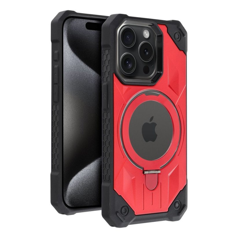 Kryt Armor Mag Cover Case s MagSafe iPhone 15 Pro Red