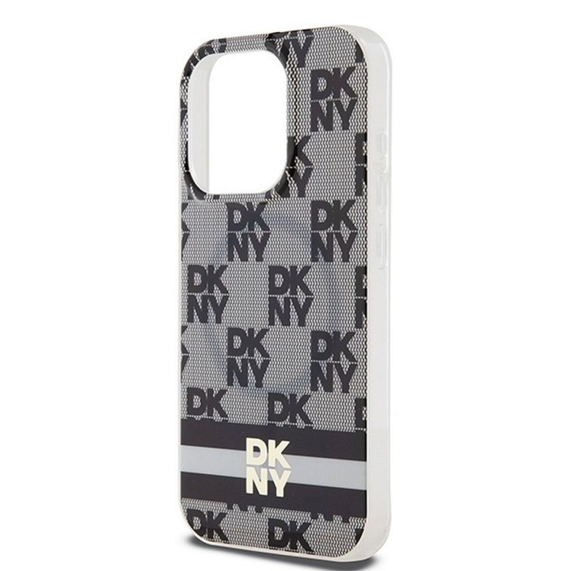 Kryt DKNY Case iPhone 13 Pro s MagSafe Dkhmp13Lhcptsk (DKNY Hc Magsafe Pc Tpu Checkered Pattern W/Printed Stripes) Black