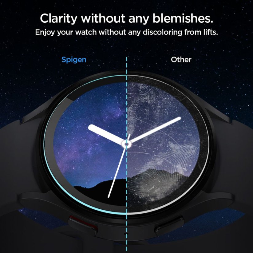 Ochranné tvrdené sklo Spigen Glas.Tr ”Ez-Fit” 2-Pack Samsung Galaxy Watch 6 (40 mm) Clear