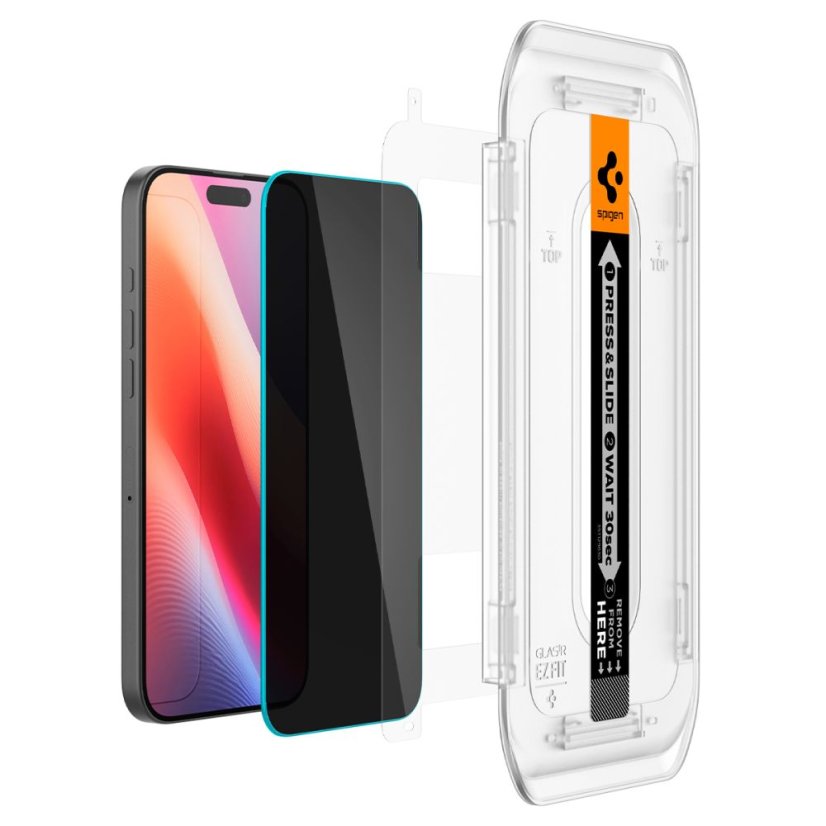edzett védőüveg Szkło Prywatyzujące Spigen Glas.Tr "Ez Fit Ac" 2-Pack iPhone 16 Pro / 17 / 17 Pro Privacy