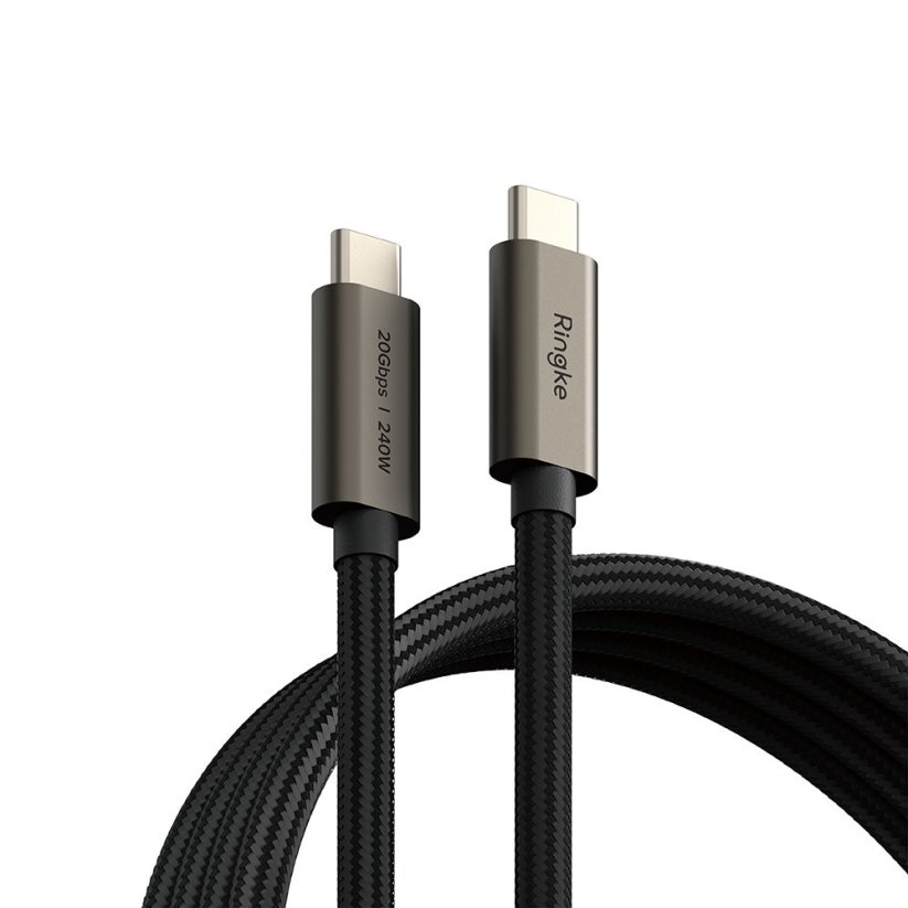 Kábel Ringke Usb 3.2 Gen 2X2 Type-C Cable PD240W 200cm Black