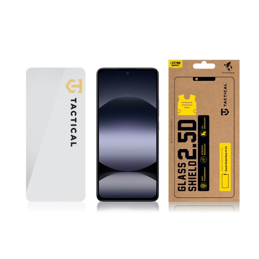 Tactical Glass Shield 2.5D sklo pre Xiaomi Redmi Note 14 4G/5G/Poco X7 Pro 5G Clear