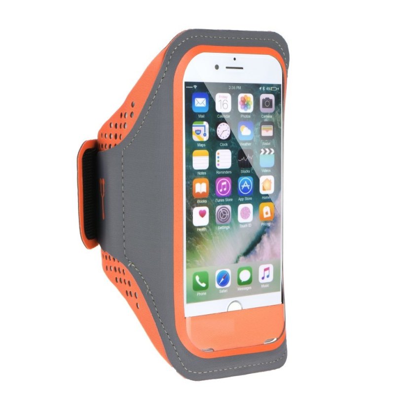 Armband - univerzálny držiak telefónu na ruku do 5'' - sport orange