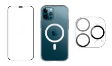 3PACK - Hydrogel + Crystal Air kryt s MagSafe + ochranné sklíčko kamery pre iPhone 11 Pro
