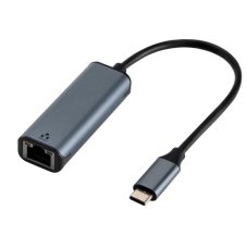 Adapter Type C (Male) to Rj45 Ethernet 10/100/1000Mbps Art Usbc-Lan Oem-C6 0,15 M Gray