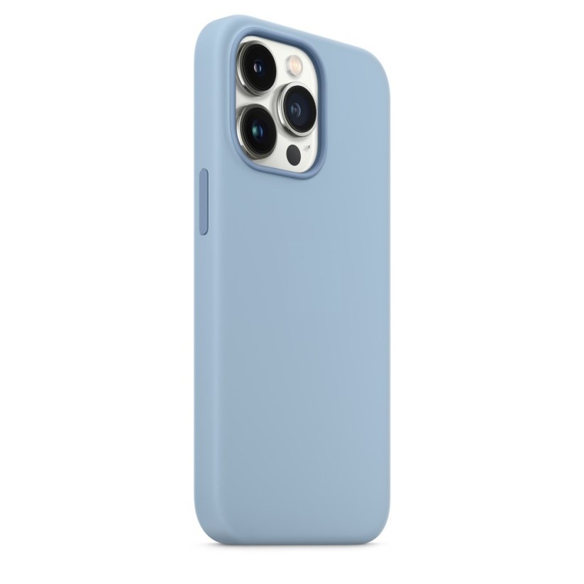 iPhone 13 Pro Silicone Case s MagSafe - Blue Fog design (bledomodrý)