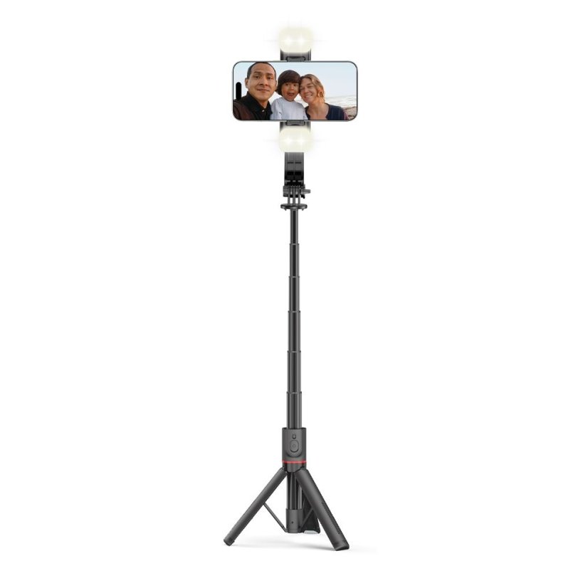 Selfie tyč Tech-Protect L05S Bluetooth Selfie Stick Tripod & Led Light Black