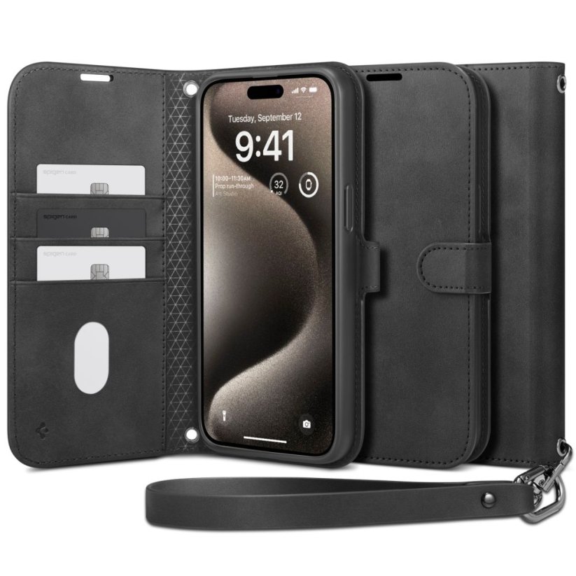 Kryt Spigen Wallet ”S” Pro iPhone 15 Pro Max Black