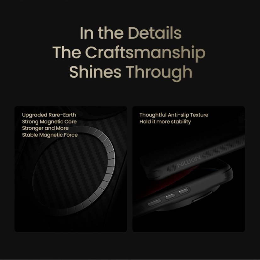 Nillkin CarboProp Aramid Magnetic (Transparent Lens) zadný kryt pre Xiaomi 15 Ultra Black