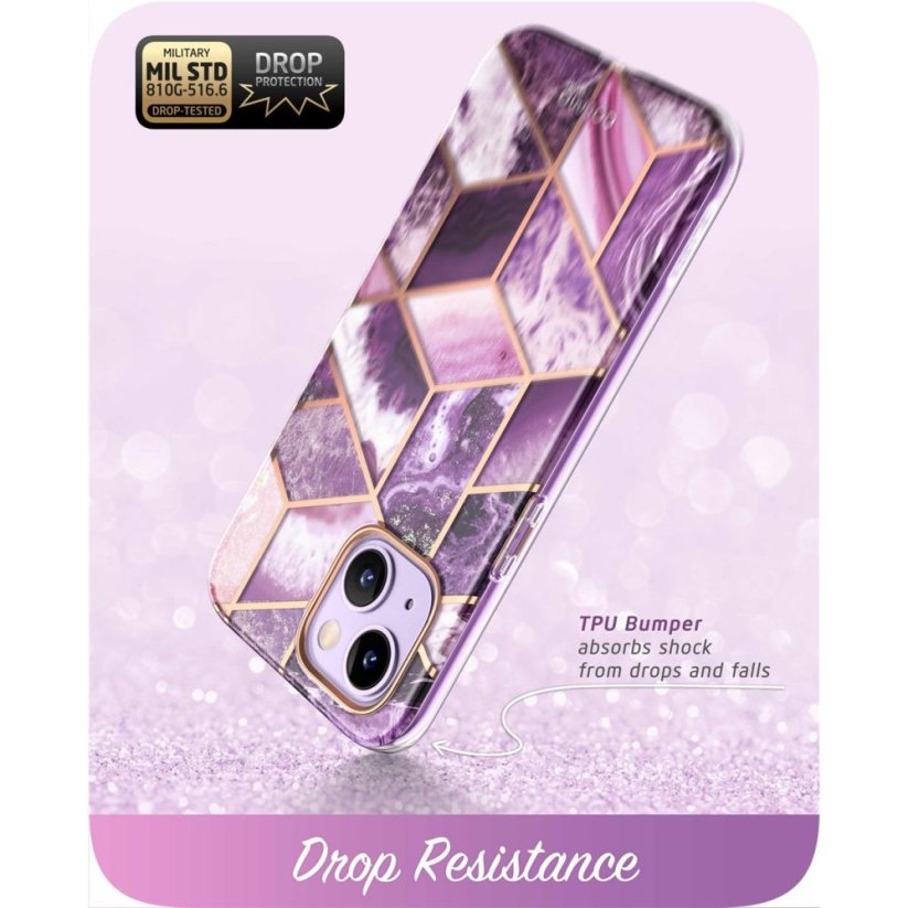 Kryt Supcase Cosmo iPhone 14 Plus / 15 Plus Marble Purple