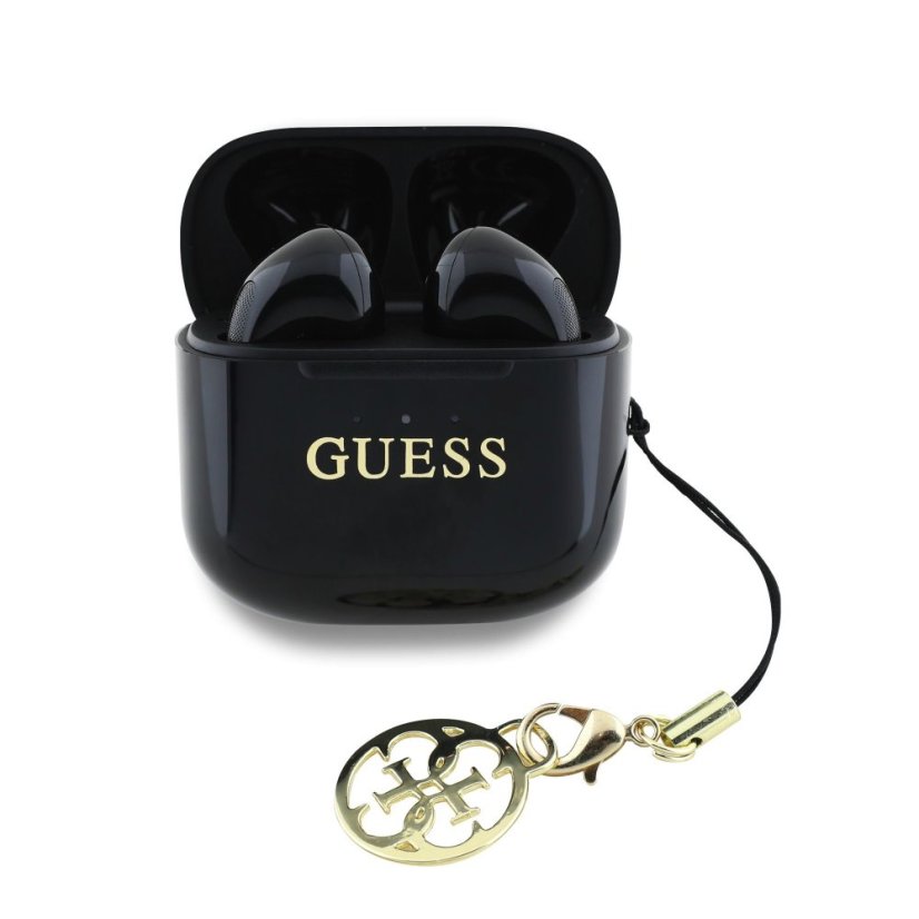 Guess Classic Logo Charm TWS vezeték nélküli fejhallgató Black
