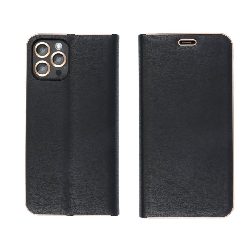 Kryt Luna Book Gold iPhone 14 Plus Black