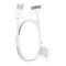 Kábel Cable USB A to iPhone 30-Pin (iPhone 4) 1A C606 1 M White