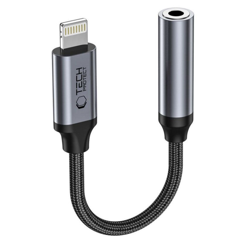 Redukcia Tech-Protect Ultraboost Adapter Lightning to mini Jack 3.5mm Black