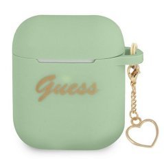 Kryt Guess Case Apple Airpods 1/2 Gua2Lschsn (Silicone Charm Heart Collection) Green Kryt Guess Case Apple Airpods 1/2 Gua2Lschsn (Silicone Charm Heart Collection) Green