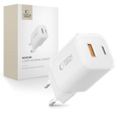 Nabíjačka do siete Tech-Protect Ncm33W 2-Port Network Charger PD33W/QC3.0 White