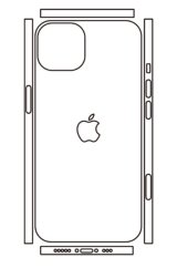 Hydrogel - zadná ochranná fólia (full cover) - iPhone 13 - typ výrezu 5