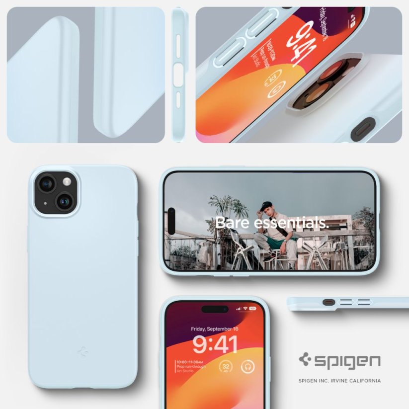 Kryt Spigen Thin Fit iPhone 15 Mute Blue