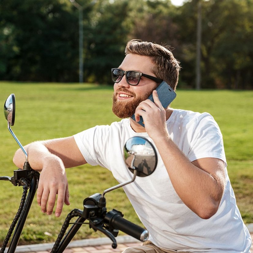 Kryt Canvas Book Case Xiaomi Redmi Note 12 5G Navy Blue