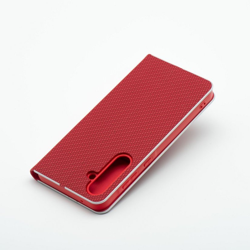 Kryt Flip Case Huawei P30 Lite Luna Book Carbon Red