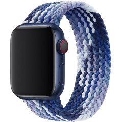 Remienok pre Apple Watch (42/44/45mm) Elastic Nylon, veľkosť 135-150mm - Blueberry