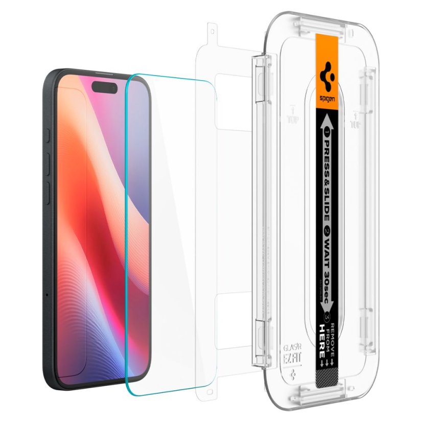 Edzett védőüveg Spigen Glas.Tr ”Ez Fit” 2-Pack iPhone 15 / 16 Clear