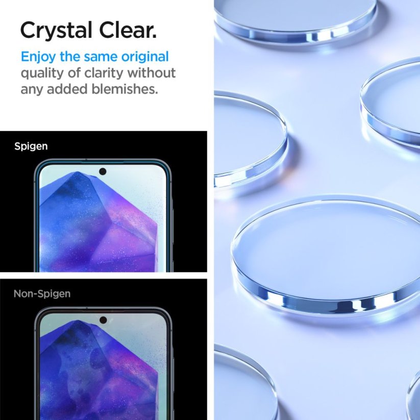 Ochranné tvrdené sklo Spigen Alm Glas.Tr 2-Pack Samsung Galaxy A55 5G Clear