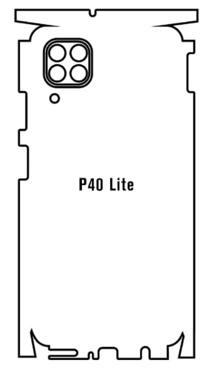 Hydrogel - zadná ochranná fólia - Huawei P40 Lite - typ výrezu 3
