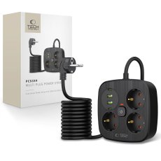 Tech-Protect Pcs3X4 Power Strip 2 Usb & 2 Type-C & 3 aljzat 200cm Black