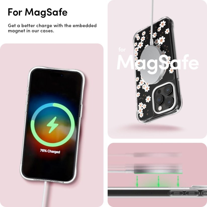 Kryt Spigen Cyrill Cecile Mag Magsafe iPhone 15 Pro Max White Daisy