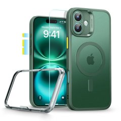Ochranné sklo ESR Classic Pro Set Halolock Magsafe iPhone 16 Frosted Green Ochranné sklo ESR Classic Pro Set Halolock Magsafe iPhone 16 Frosted Green