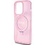 Kryt Original Faceplate Case Guess Guhmp15Lhrsgsp iPhone 15 Pro (s MagSafe / Glitter Script Logo / Ring Stand / Pink)