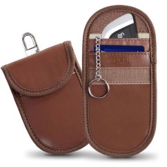 RFID blokátor Klatka Faradaya Tech-Protect Klr100 Pouch Keyless Rfid Signal Blocker Case Espresso