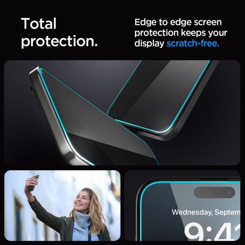 Ochranné tvrdené sklo Spigen Glas.Tr ”Ez Fit” iPhone 15 Plus / 16 Plus Privacy