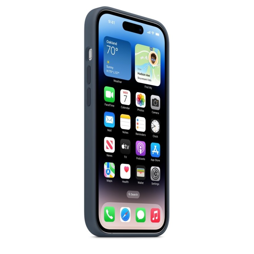 iPhone 14 Pro Silicone Case s MagSafe - Storm Blue design (tmavomodrý)